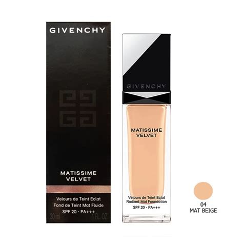 givenchy matissime velvet foundation matte beige|Givenchy N04 Mat Beige Matissime Velvet Radiant Mattifying .